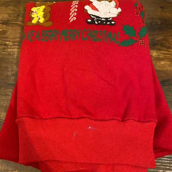 Vintage bears celebrating Christmas red sweater Size medium - Picture 6 of 8